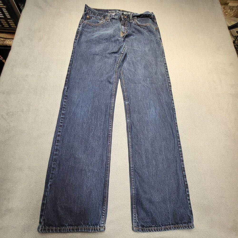 Old Navy Jeans Mens 32x32 Blue Straight Leg Distressed Denim‎